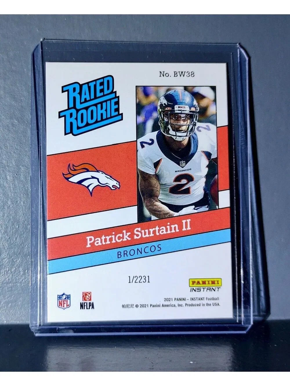Patrick Surtain II 2021 Panini NFL Rated Rookie Retro #38 Rookie Card 1/2231